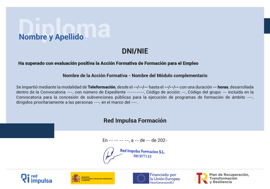 Diploma Nacional 2023 Reskilling