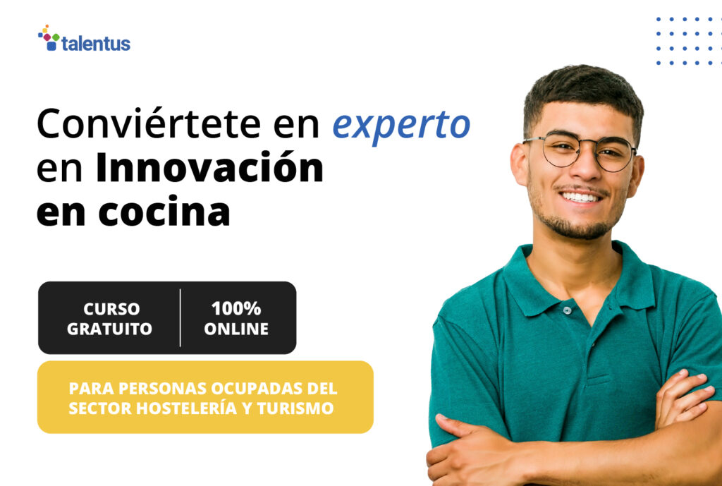 anuncio con chico al lado sobre innovación en la cocina