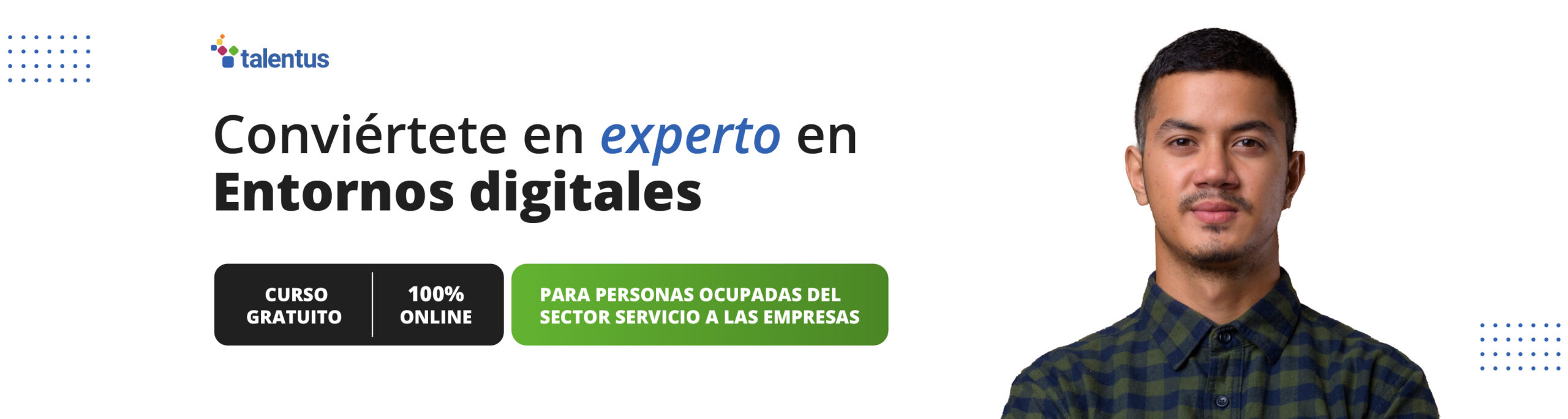 persona con información sobre cursos gratis SEPE de entornos digitales