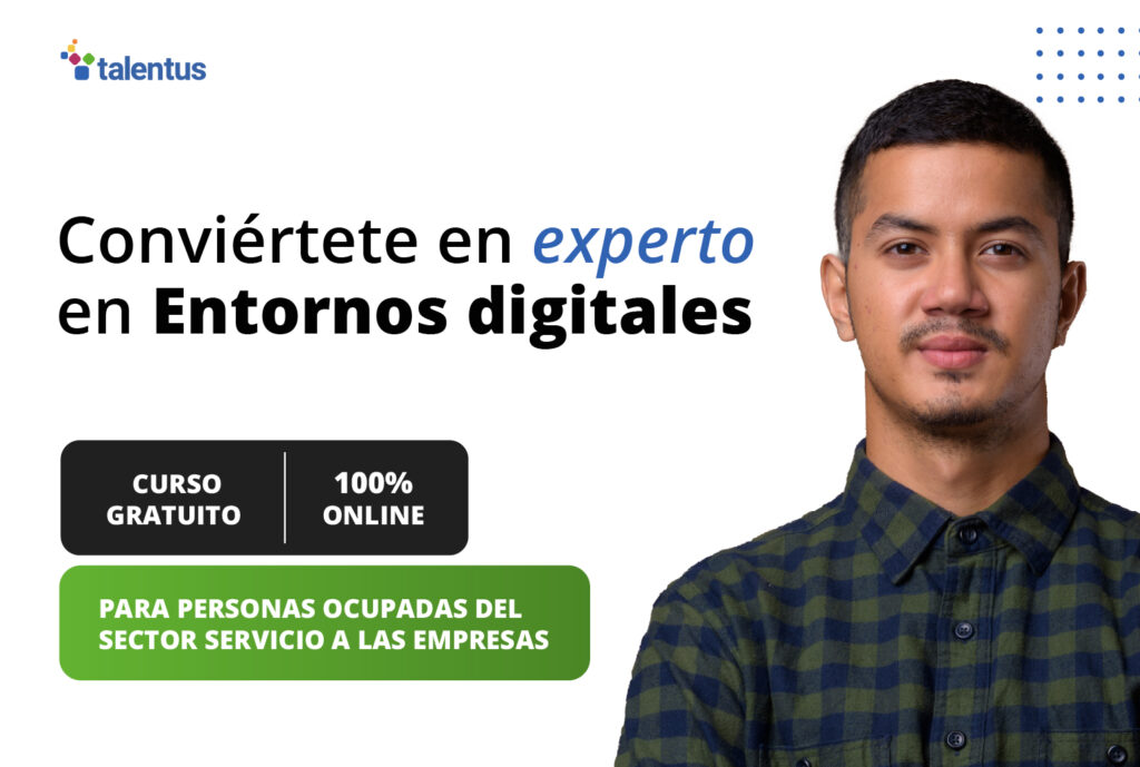 persona con información sobre cursos gratis SEPE de entornos digitales