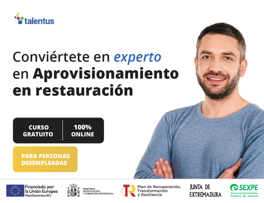 Alumno del curso online del SEPE de aprovisionamiento en restauración