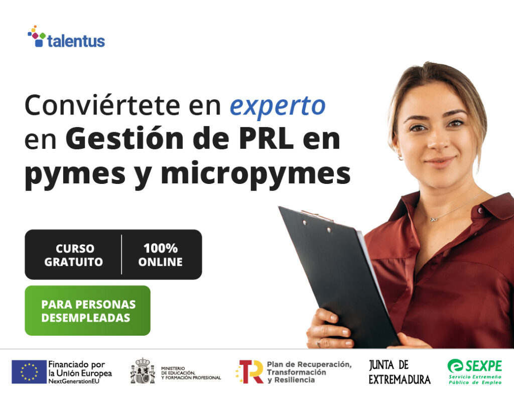 Persona con información curso gratuito y online gestión de prl en pymes