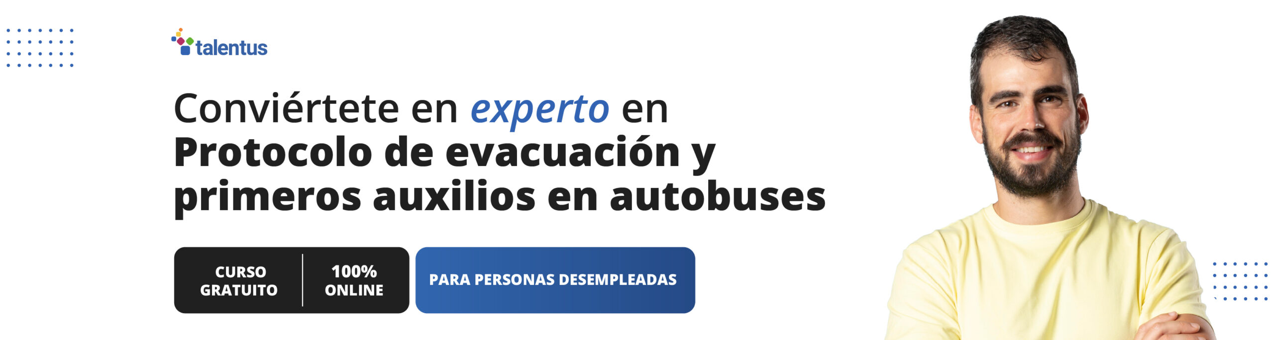 Curso gratuito de Protocolo de evacuación y primeros auxilios en autobuses