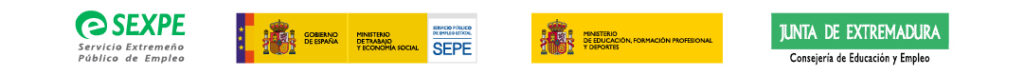 Logos SEXPE Extremadura