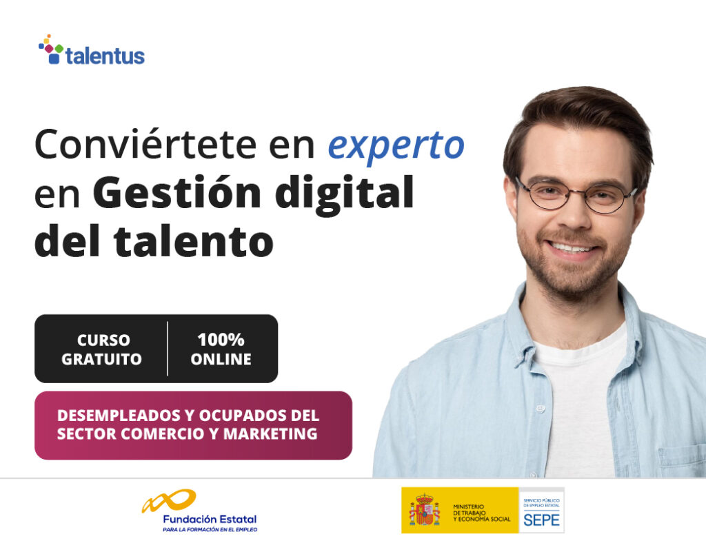 curso con diploma oficial del SEPE de gestión digital del talento, online y gratuito