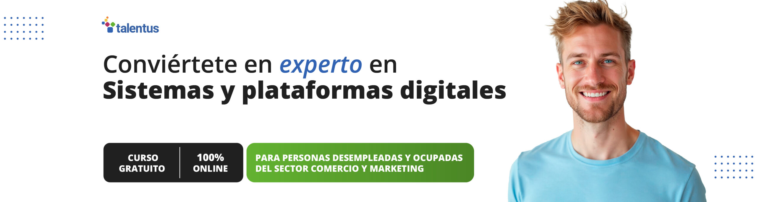 persona comunicando curso gratuito del SEPE y online de Sistemas y plataformas digitales